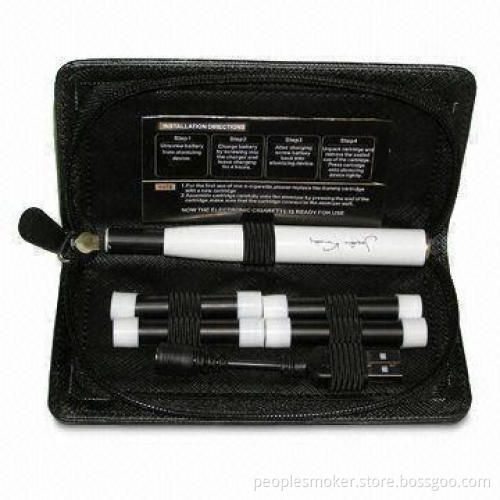 Electronic Cigarette with 900mAh Battery Capacity and 500 Puffs Cartomizer, Available in Black